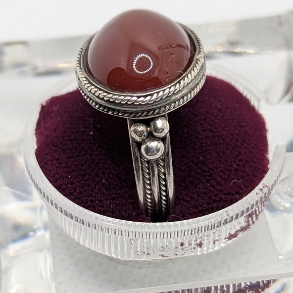 Silver Carnelian Ring - Picture 4 of 5